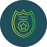 Polizeiabzeichen kreatives Icon-Design vektor