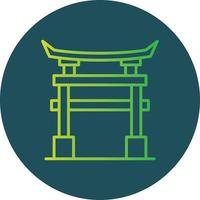 Torii-Tor kreatives Icon-Design vektor