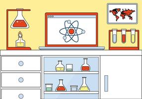 Free Flat Design Vektor Chemie Elemente und Icons