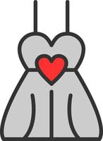 Hochzeit weibliches Kleid Vektor-Icon-Design vektor