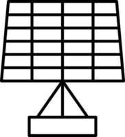 Symbol für die Solarpanel-Linie vektor
