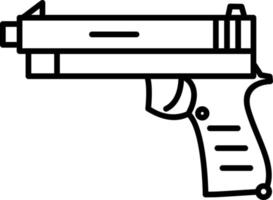 pistol linje ikon vektor