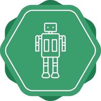 einzigartiges Symbol für die Robotervektorlinie vektor