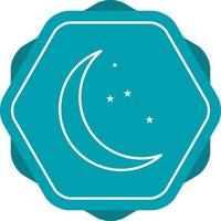 unik måne och stjärnor vektor linje ikon