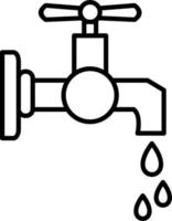 Symbol für die Wasserhahnlinie vektor