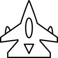 Symbol für Kampfjet-Linie vektor