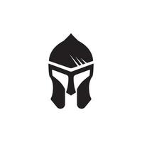 spartanische Helm Logo Vorlage vektor