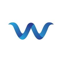 w Brief Logo Vorlage vektor