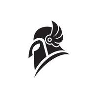 spartanische Helm Logo Vorlage vektor