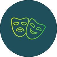 Theatermasken kreatives Icon-Design vektor