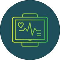 EKG-Monitor kreatives Icon-Design vektor