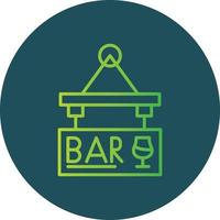 Bar-Schild kreatives Icon-Design vektor