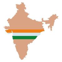 karta över Indien ikon tecknad vektor