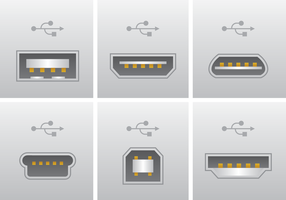 Realistisk USB-portanslutning Vector