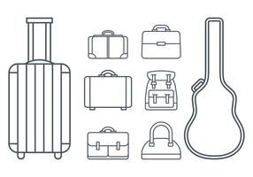 Fall und Gepäck Icon Vektoren