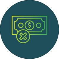 kein Geld kreatives Icon-Design vektor