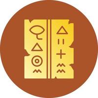 Hieroglyphe kreatives Icon-Design vektor