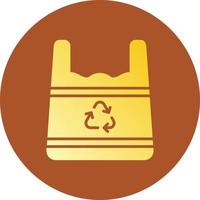 Recycling-Plastiktüte kreatives Icon-Design vektor