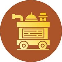 Food Trolley kreatives Icon-Design vektor