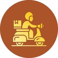 Lieferfahrrad kreatives Icon-Design vektor