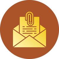 Datei anhängen E-Mail kreatives Icon-Design vektor