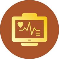 EKG-Monitor kreatives Icon-Design vektor