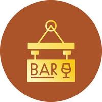 Bar-Schild kreatives Icon-Design vektor