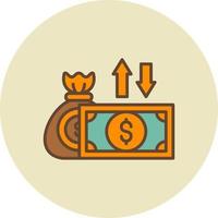 Cashflow kreatives Icon-Design vektor