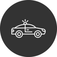 Polizeiauto kreatives Icon-Design vektor