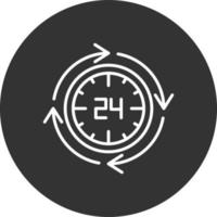 24 Stunden kreatives Icon-Design vektor