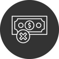 kein Geld kreatives Icon-Design vektor