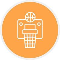 Basketballkorb kreatives Icon-Design vektor