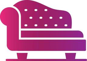 Chaiselongue kreatives Icon-Design vektor