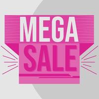 Mega-Sale-Bannerband Pink vektor