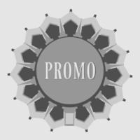 promo försäljning cirkel band, med lyx design och grå Färg vektor