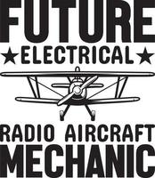 Flugzeugmechaniker-Shirt-Designpaket, Typografie-Gaming-Design vektor