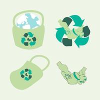 Gehen Sie grün, reduzieren, wiederverwenden, recyceln Sie Design-Banner-Hintergrund, gehen Sie grünes Banner, Erde da, retten Sie die Erde. kein Plastik.
