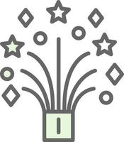 Hochzeit Feuerwerk Vektor-Icon-Design vektor