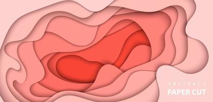 vektor bakgrund med pastell korall trend färg papper skär former. 3d abstrakt papperskonststil, designlayout för affärspresentationer, flygblad, affischer, utskrifter, dekoration, kort, broschyromslag.