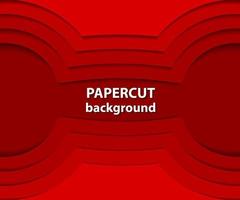Vektorhintergrund mit roten Papierschnittformen. 3D abstrakter Papierkunststil, Design-Layout für Geschäftspräsentationen, Flyer, Poster, Drucke, Dekoration, Karten, Broschüren-Cover. vektor