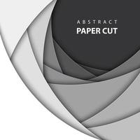 Vektorhintergrund mit weißen und schwarzen Papierschnittformen. 3D abstrakter Papierkunststil, Design-Layout für Geschäftspräsentationen, Flyer, Poster, Drucke, Dekoration, Karten, Broschüren-Cover. vektor
