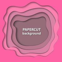 Vektorhintergrund mit rosafarbenen Papierschnittformen. 3D abstrakter Papierkunststil, Design-Layout für Geschäftspräsentationen, Flyer, Poster, Drucke, Dekoration, Karten, Broschüren-Cover. vektor