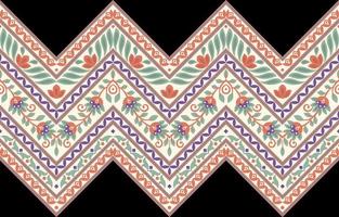 geometrisches ethnisches muster nahtlose blumenfarbe orientalisch. nahtloses Muster. Design für Stoff, Vorhang, Hintergrund, Teppich, Tapete, Kleidung, Verpackung, Batik, Stoffvektorillustration. vektor