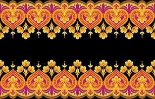 geometrisches ethnisches muster nahtlose blumenfarbe orientalisch. nahtloses Muster. Design für Stoff, Vorhang, Hintergrund, Teppich, Tapete, Kleidung, Verpackung, Batik, Stoffvektorillustration. vektor