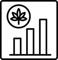 Marihuana-Aktien-Vektor-Icon-Design vektor