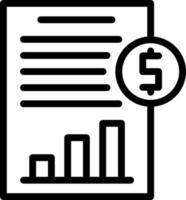 Geldflussrechnung Vektor-Icon-Design vektor