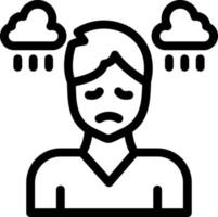 Depressionsvektor-Icon-Design vektor