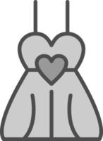 Hochzeit weibliches Kleid Vektor-Icon-Design vektor