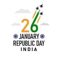 26 januari Indien republik dag design begrepp vektor