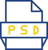 psd fil formatera ikon vektor